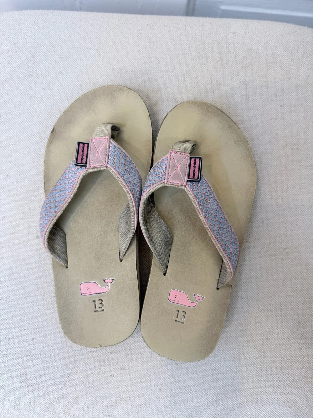 Vineyard Vines Flip Flops Kids Size 13